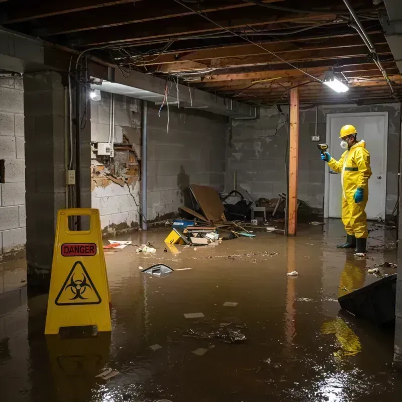 Flooded Basement Electrical Hazard in Riverbank, CA Property